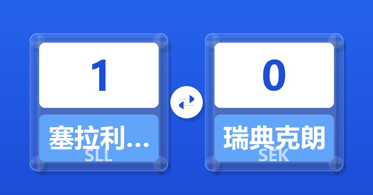 1塞拉利昂利昂（旧）兑瑞典克朗