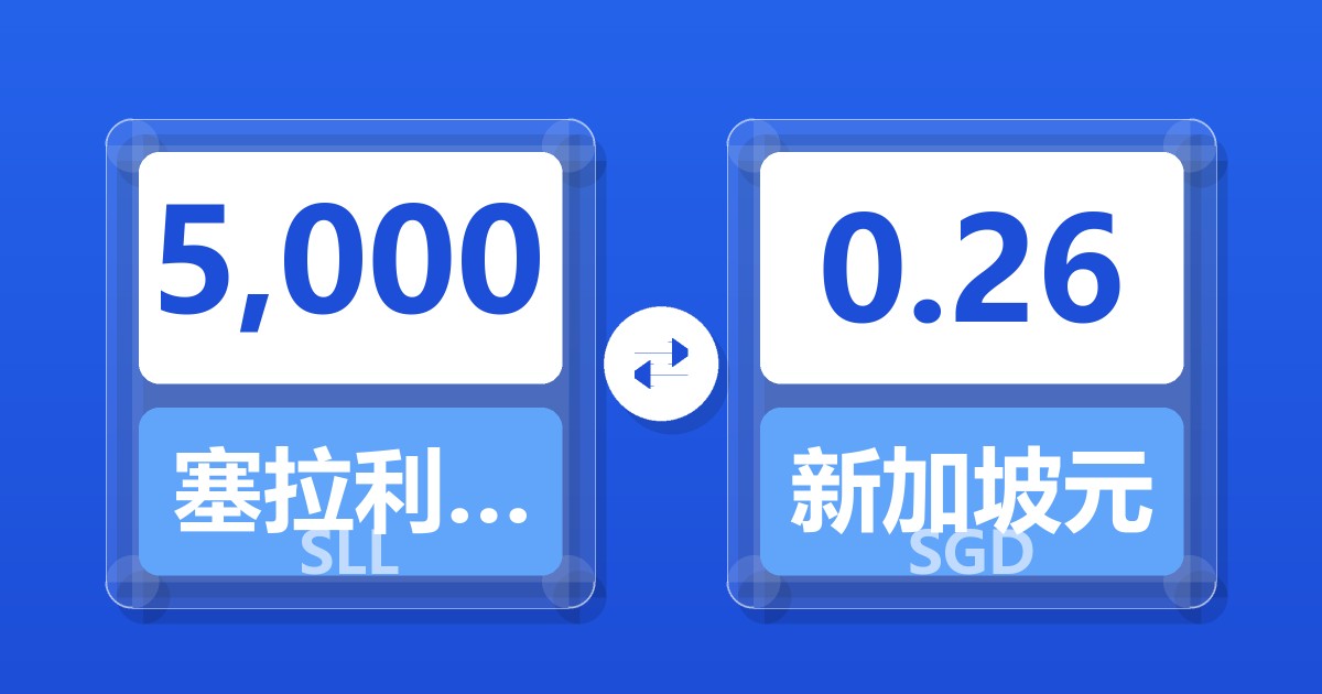 5,000塞拉利昂利昂（旧）兑新加坡元