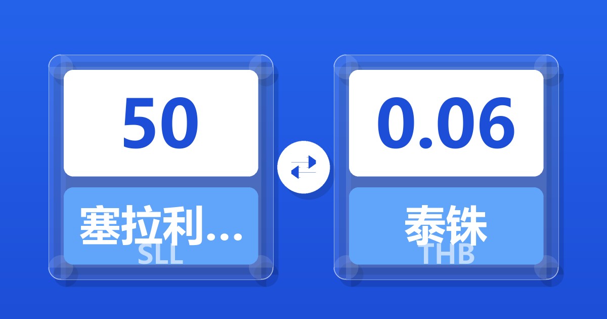 50塞拉利昂利昂（旧）兑泰铢