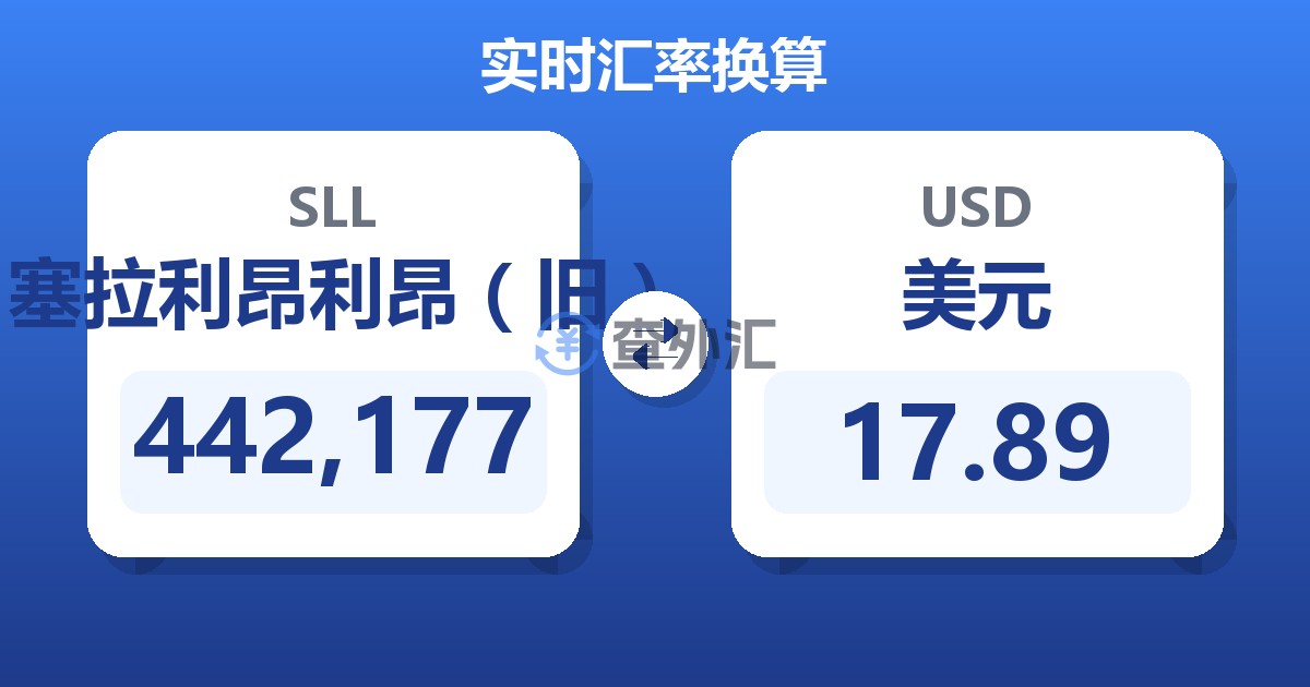 442,177塞拉利昂利昂（旧）兑美元