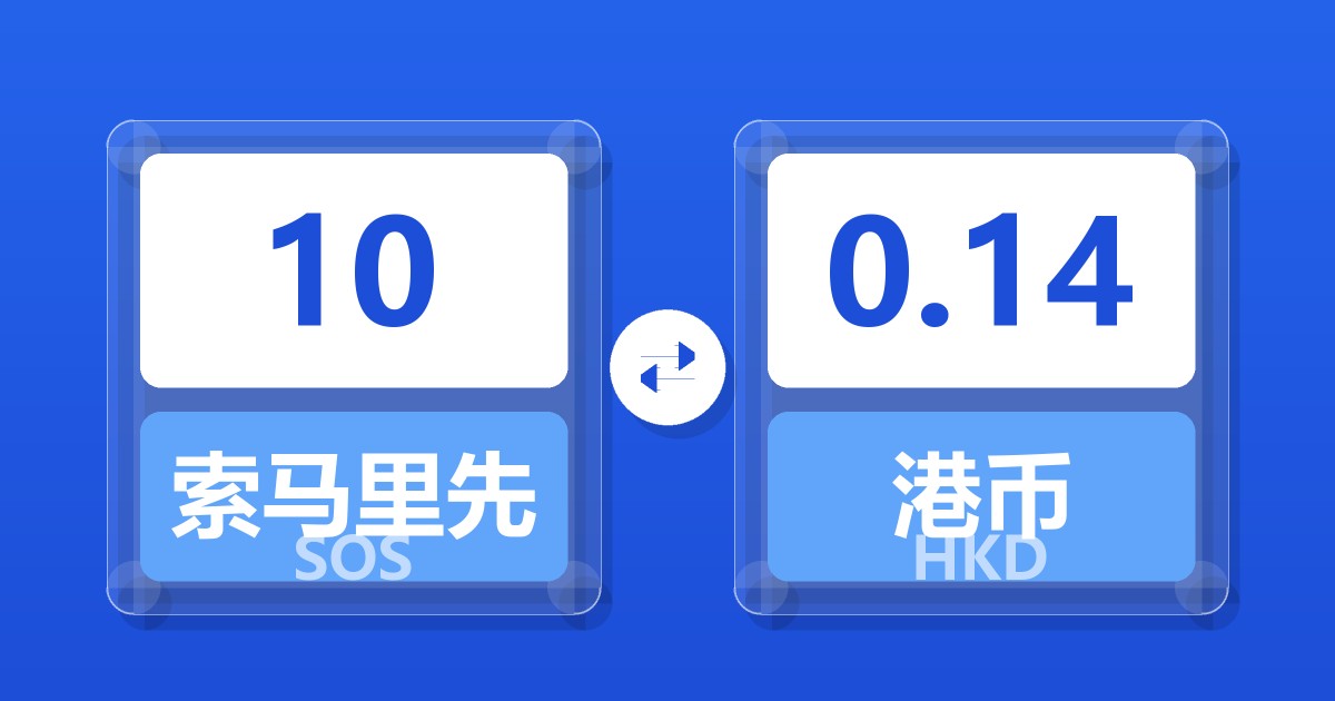 10索马里先令兑港币