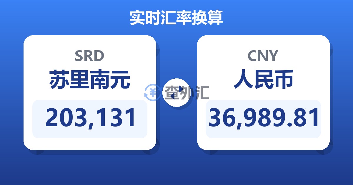 203,131苏里南元兑人民币