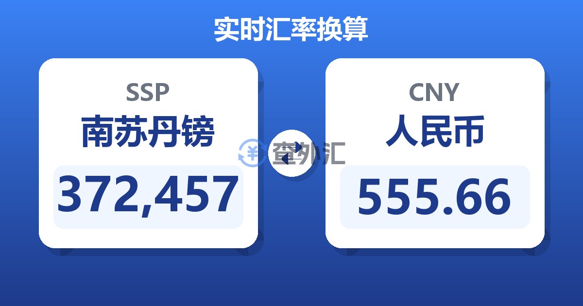 372,457南苏丹镑兑人民币