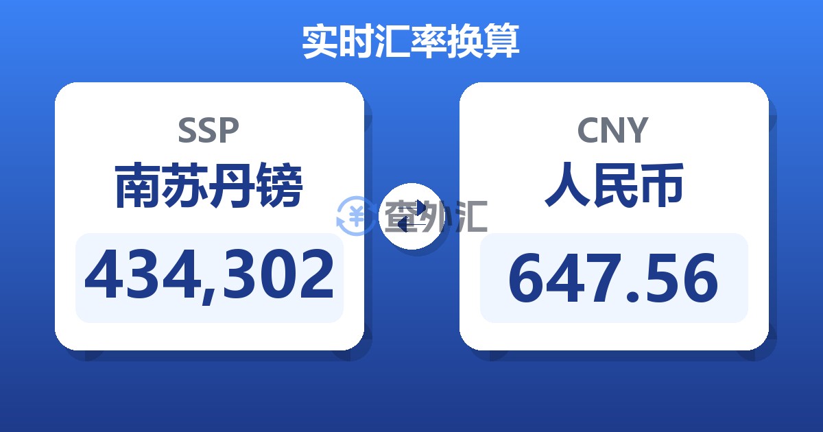 434,302南苏丹镑兑人民币