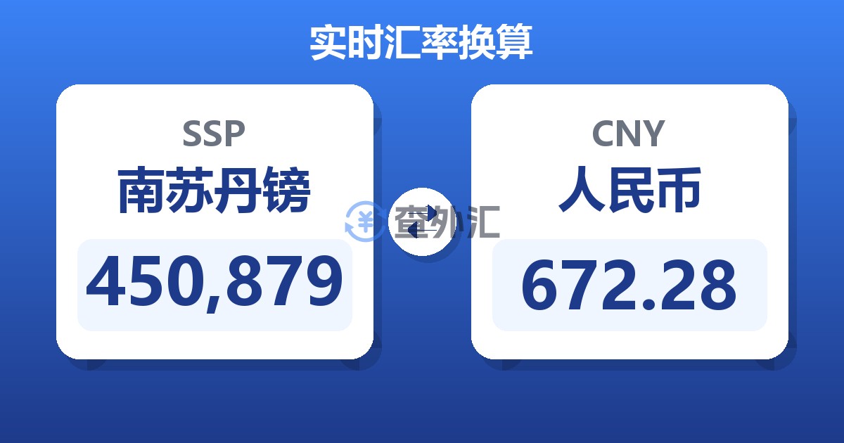 450,879南苏丹镑兑人民币