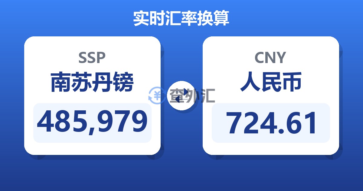 485,979南苏丹镑兑人民币