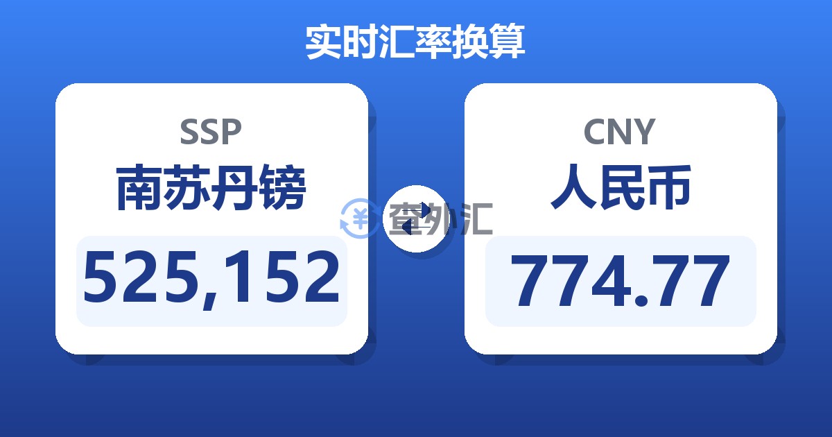 525,152南苏丹镑兑人民币