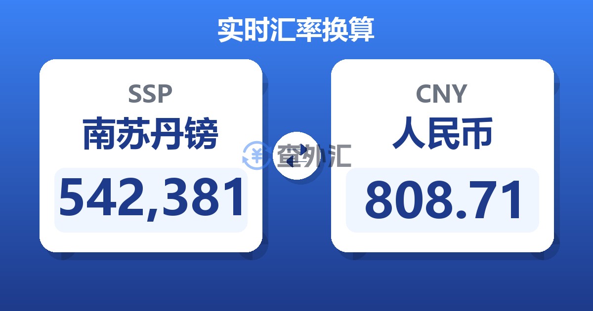 542,381南苏丹镑兑人民币