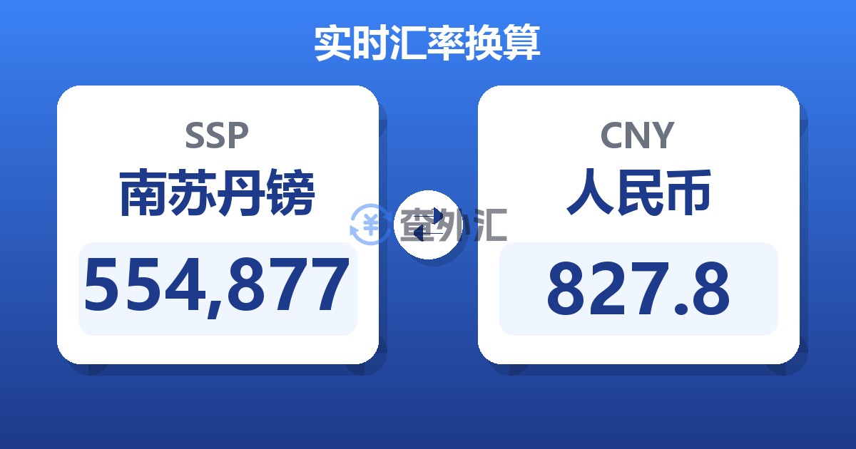 554,877南苏丹镑兑人民币