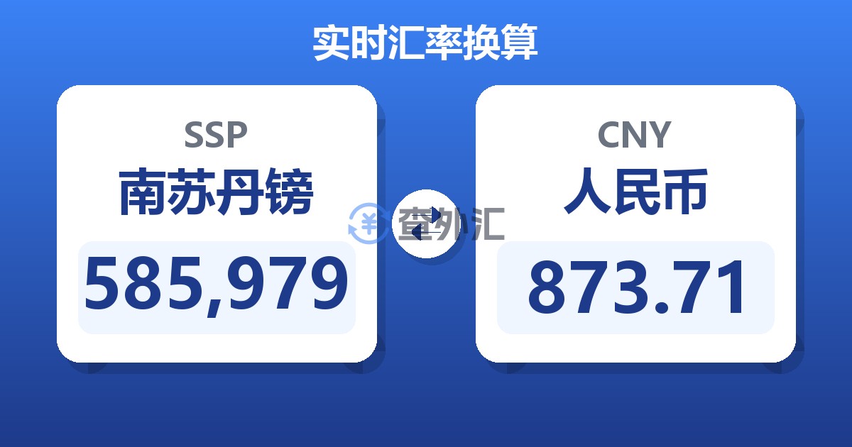 585,979南苏丹镑兑人民币