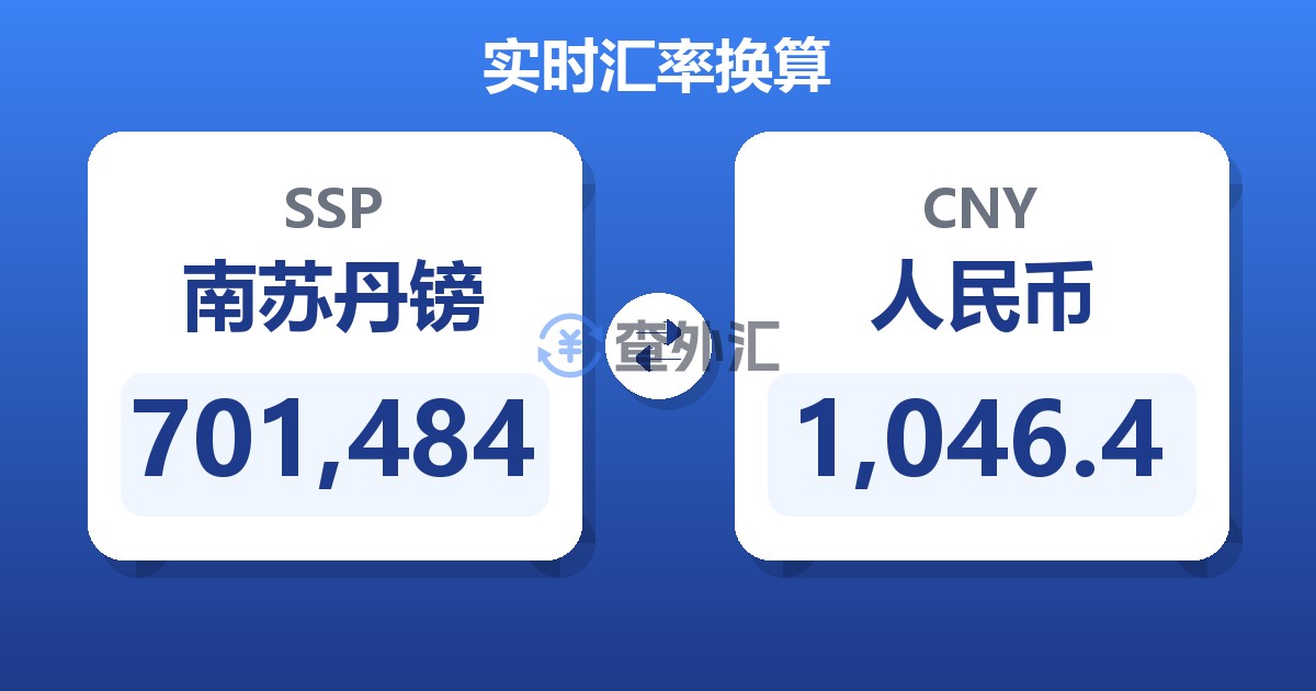 701,484南苏丹镑兑人民币