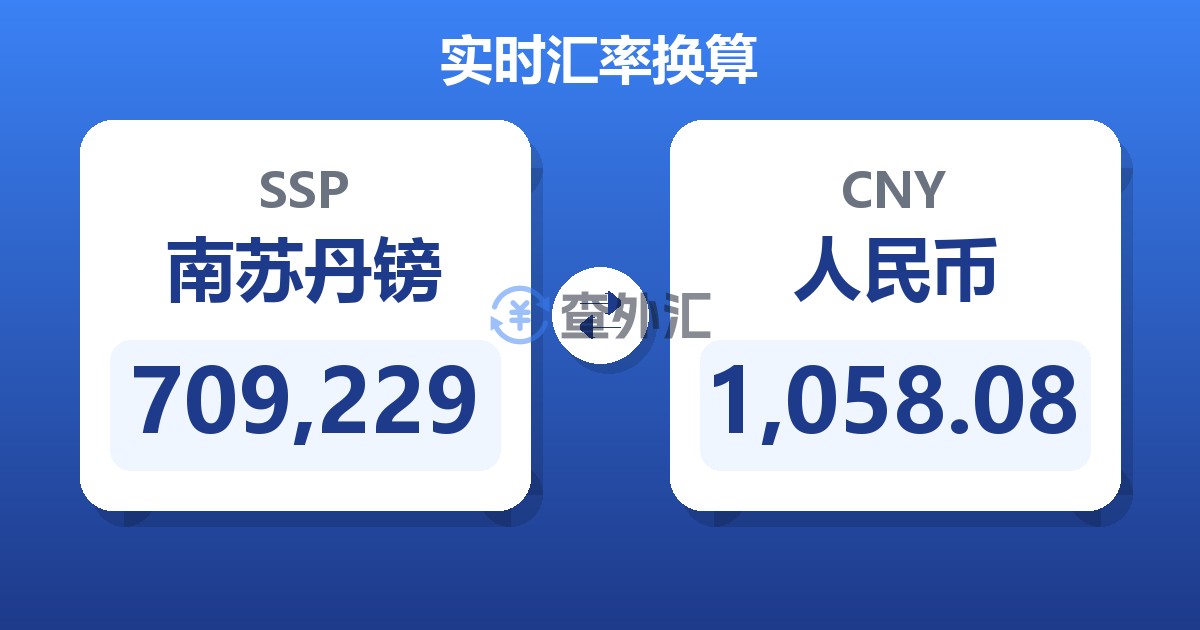 709,229南苏丹镑兑人民币