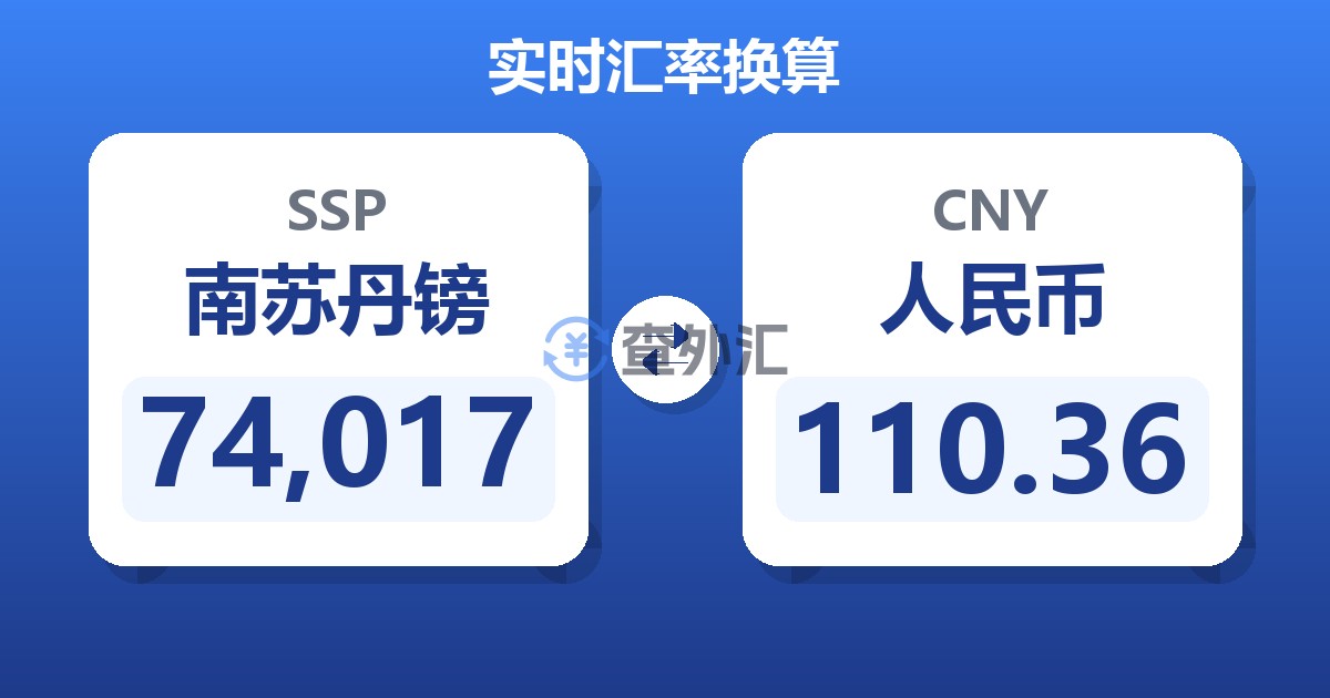 74,017南苏丹镑兑人民币