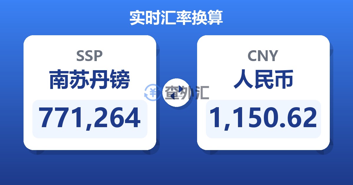 771,264南苏丹镑兑人民币