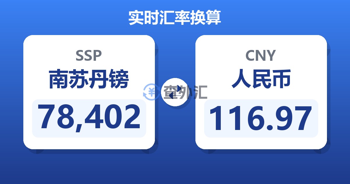78,402南苏丹镑兑人民币
