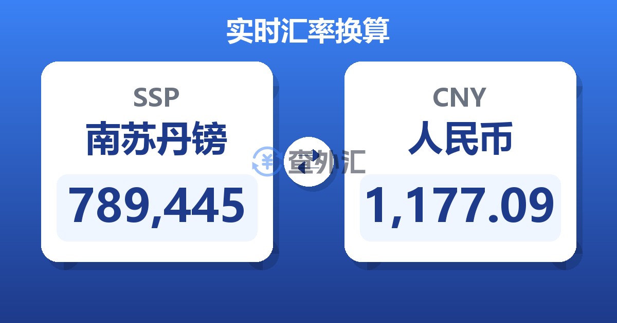789,445南苏丹镑兑人民币