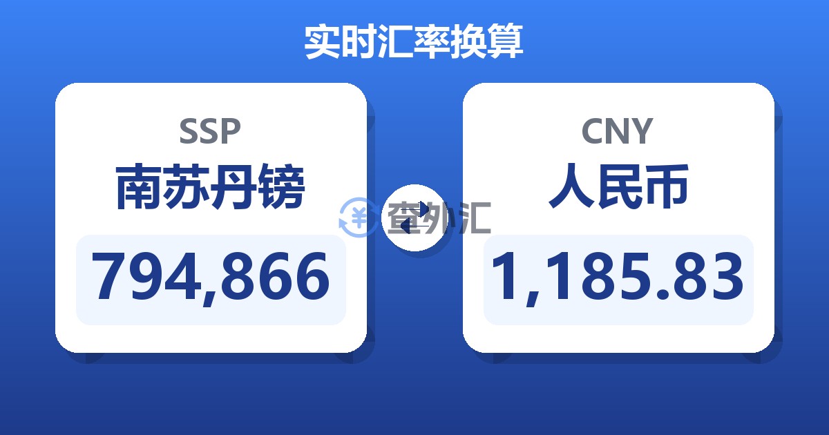 794,866南苏丹镑兑人民币