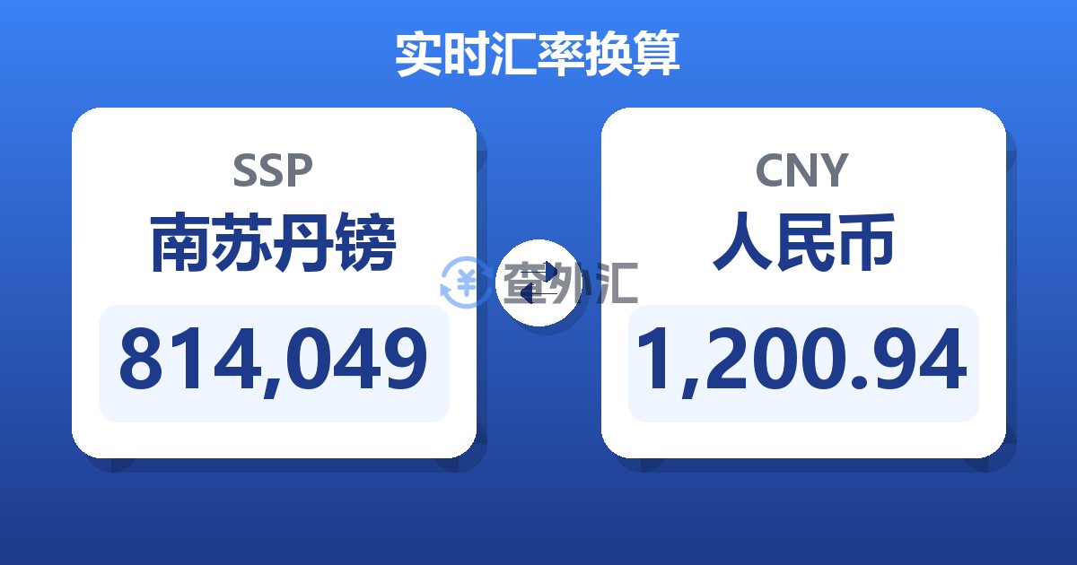 814,049南苏丹镑兑人民币