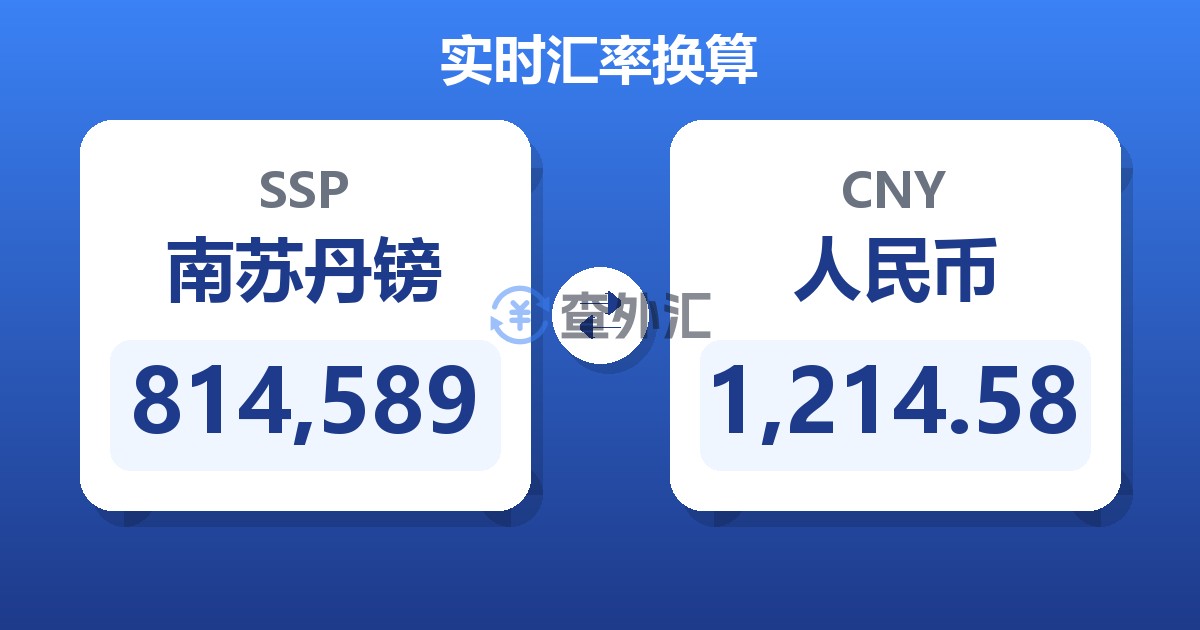 814,589南苏丹镑兑人民币