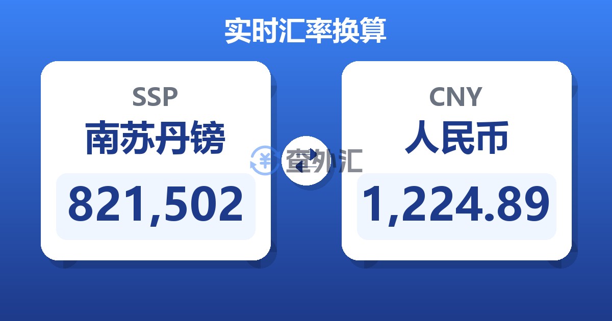 821,502南苏丹镑兑人民币