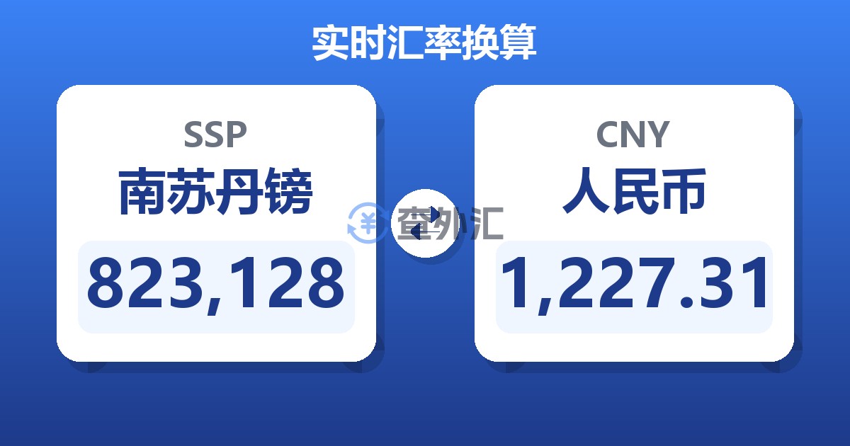 823,128南苏丹镑兑人民币