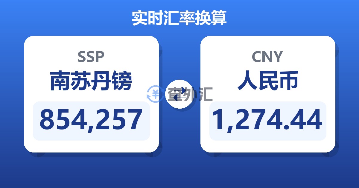 854,257南苏丹镑兑人民币