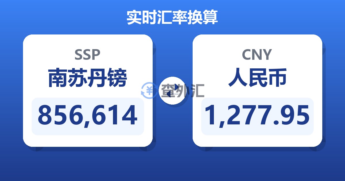 856,614南苏丹镑兑人民币