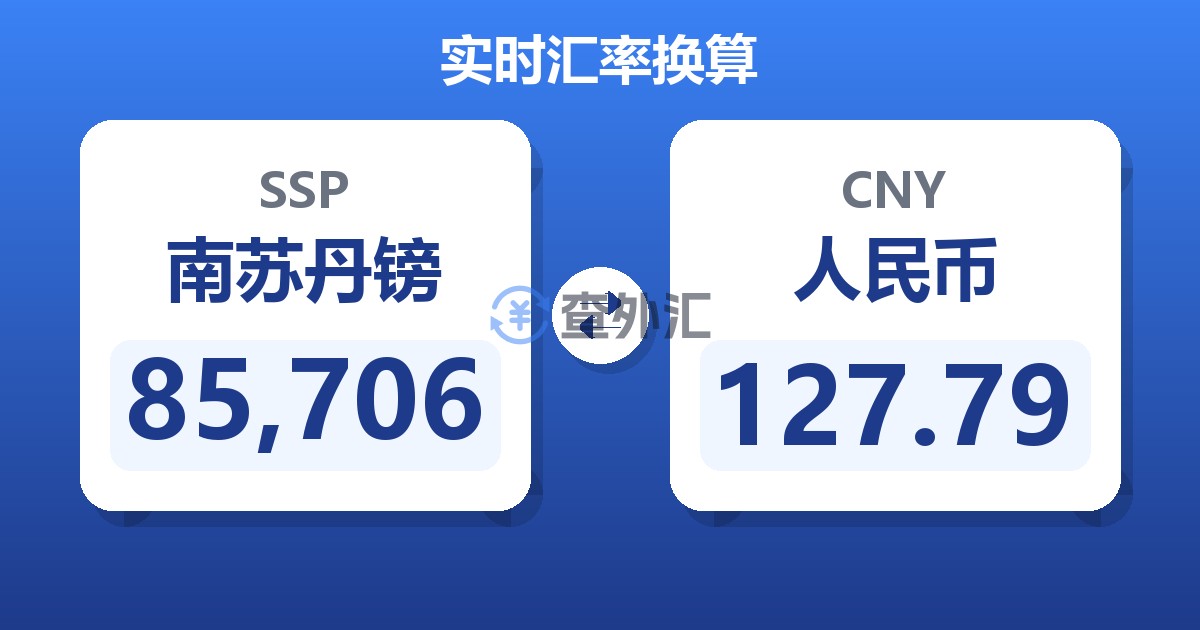 85,706南苏丹镑兑人民币