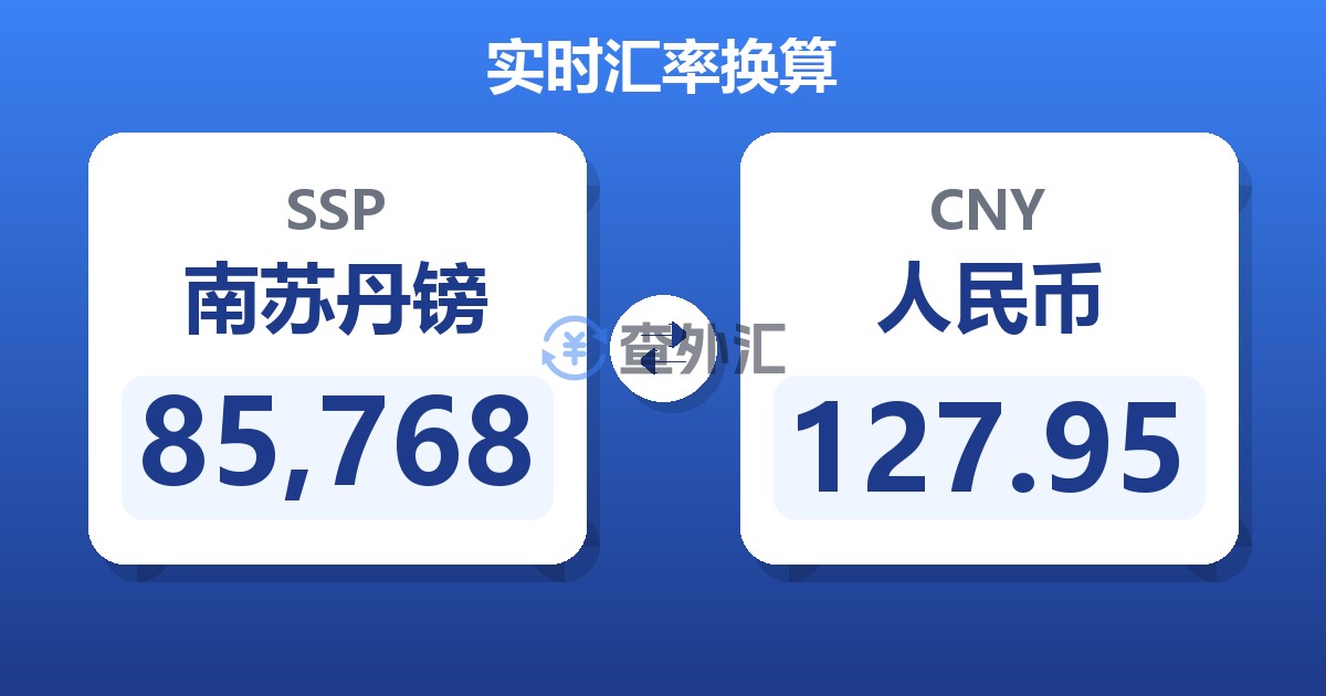 85,768南苏丹镑兑人民币