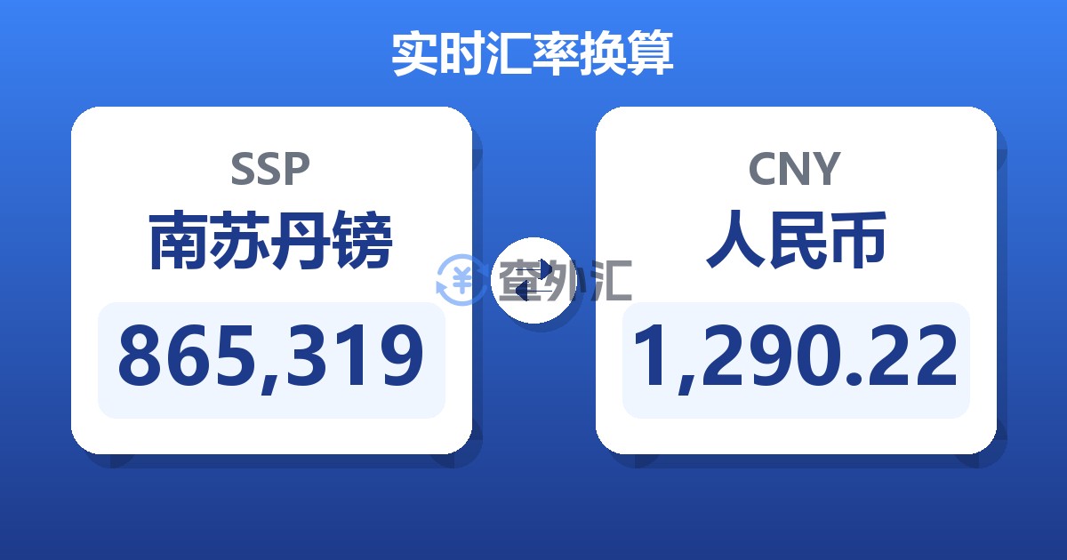 865,319南苏丹镑兑人民币