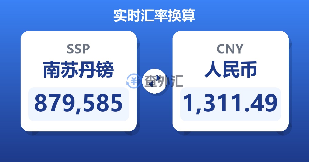 879,585南苏丹镑兑人民币