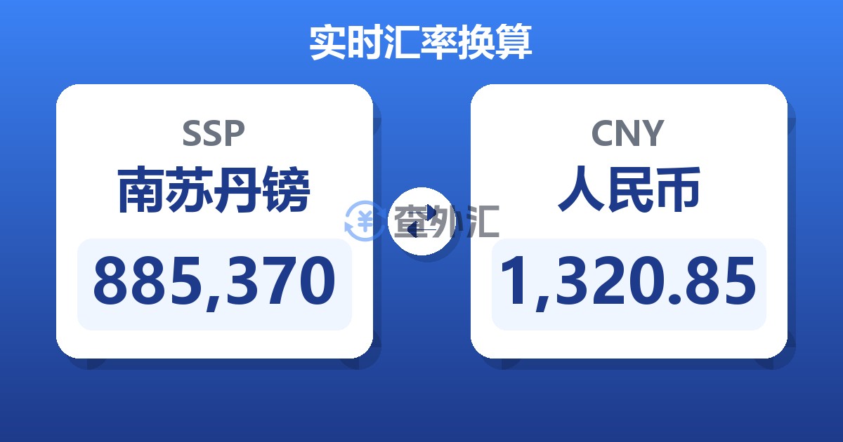 885,370南苏丹镑兑人民币