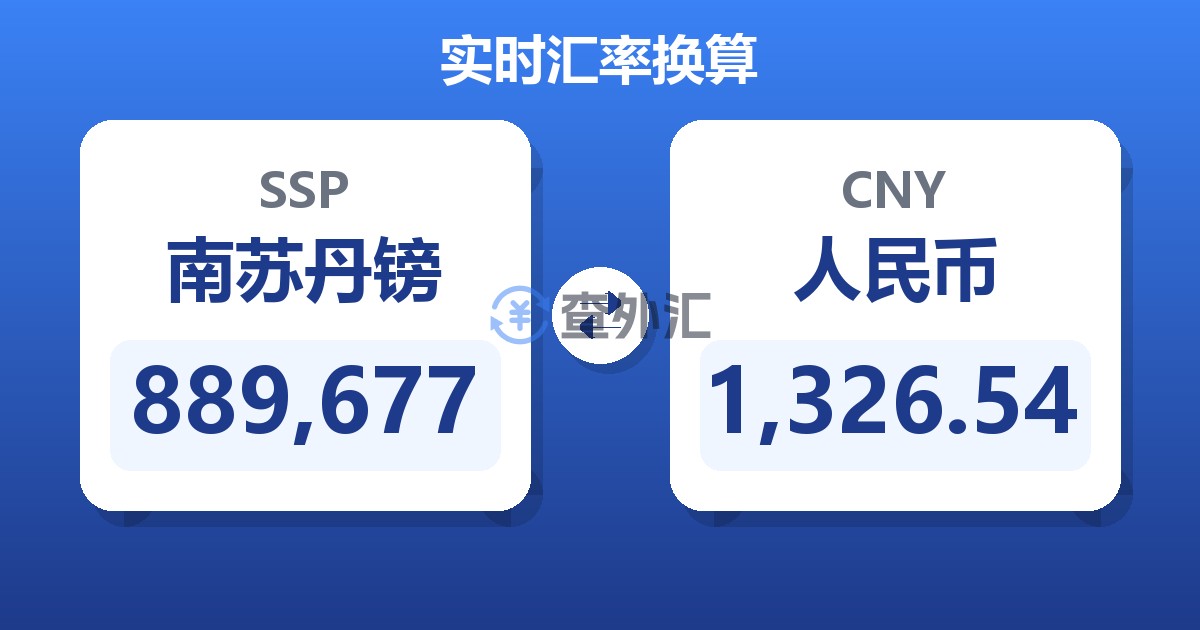 889,677南苏丹镑兑人民币