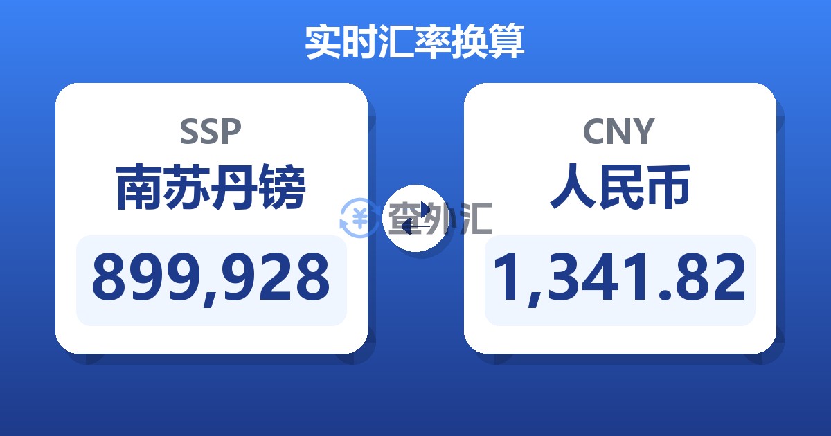 899,928南苏丹镑兑人民币