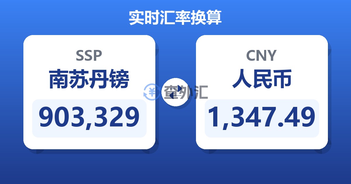903,329南苏丹镑兑人民币