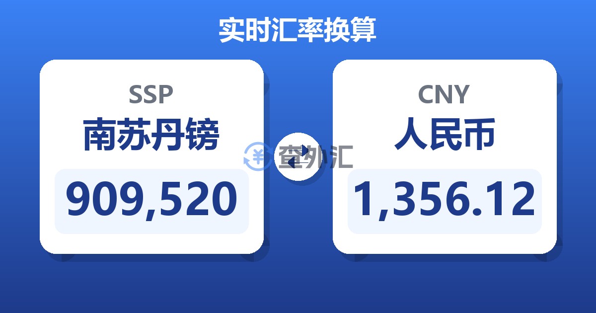 909,520南苏丹镑兑人民币