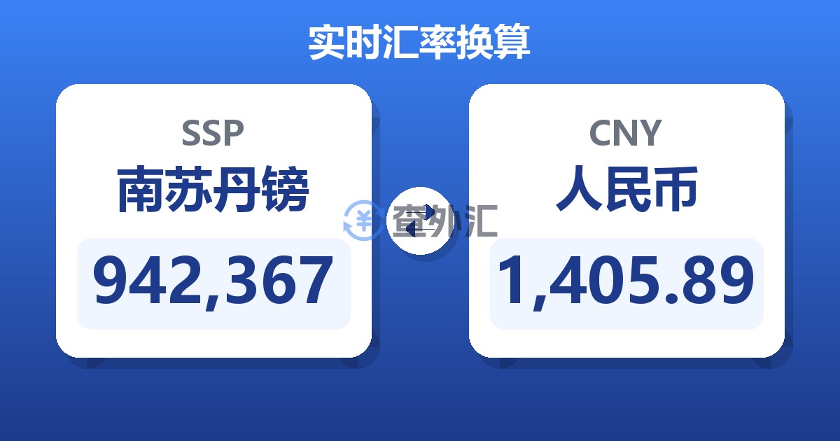 942,367南苏丹镑兑人民币