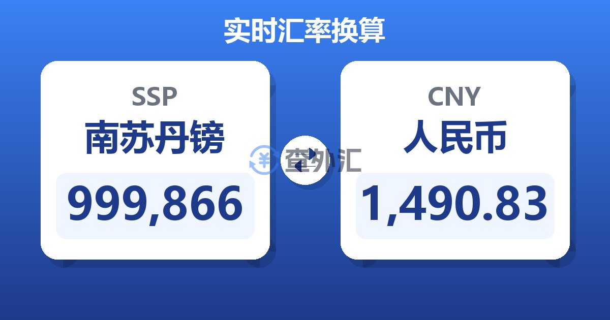 999,866南苏丹镑兑人民币
