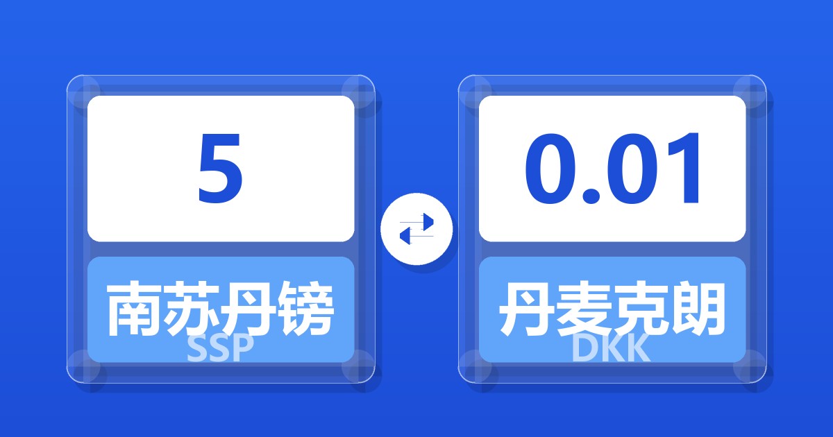 5南苏丹镑兑丹麦克朗