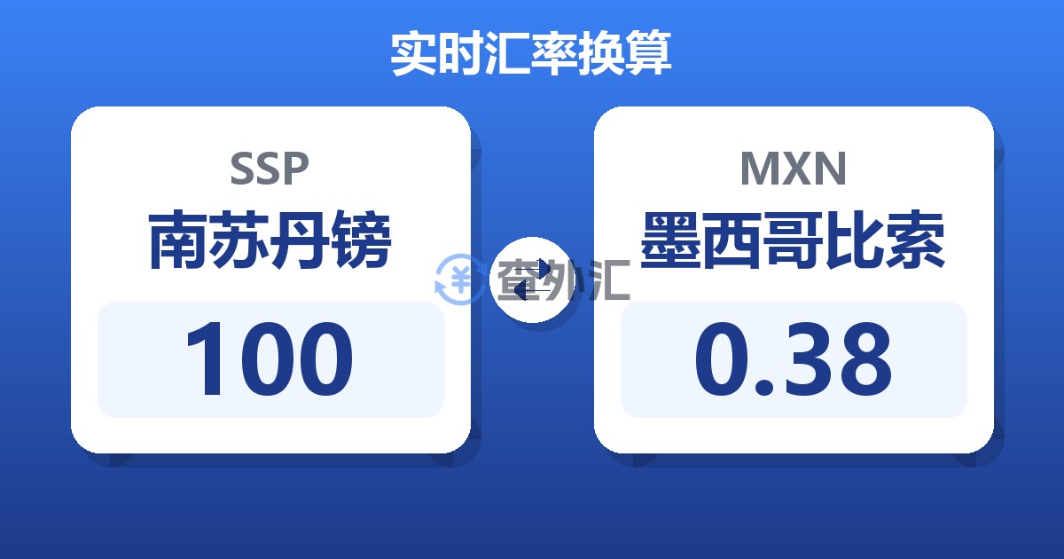 100南苏丹镑兑墨西哥比索