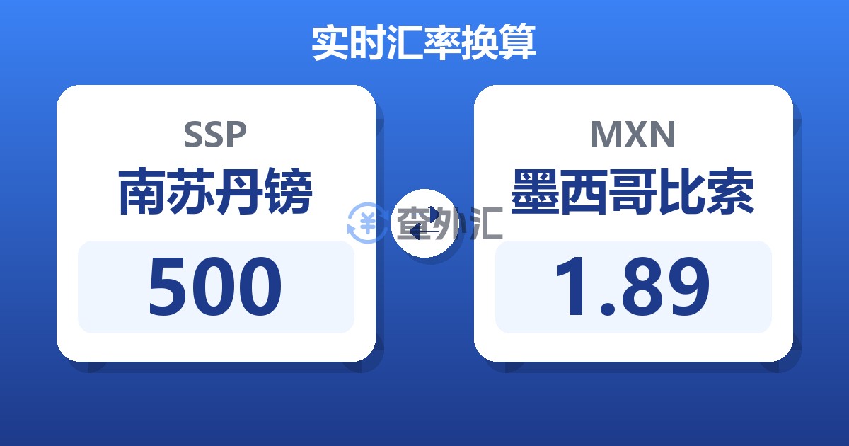 500南苏丹镑兑墨西哥比索