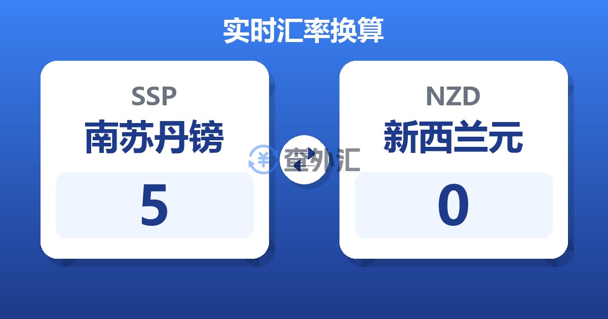 5南苏丹镑兑新西兰元