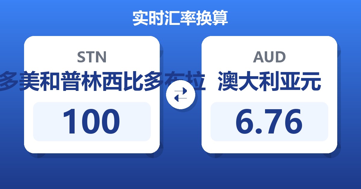 100圣多美和普林西比多布拉兑澳大利亚元