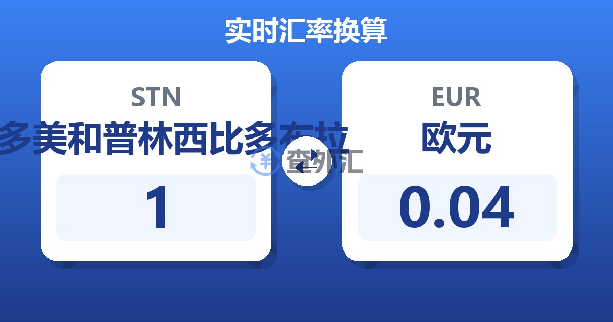 1圣多美和普林西比多布拉兑欧元