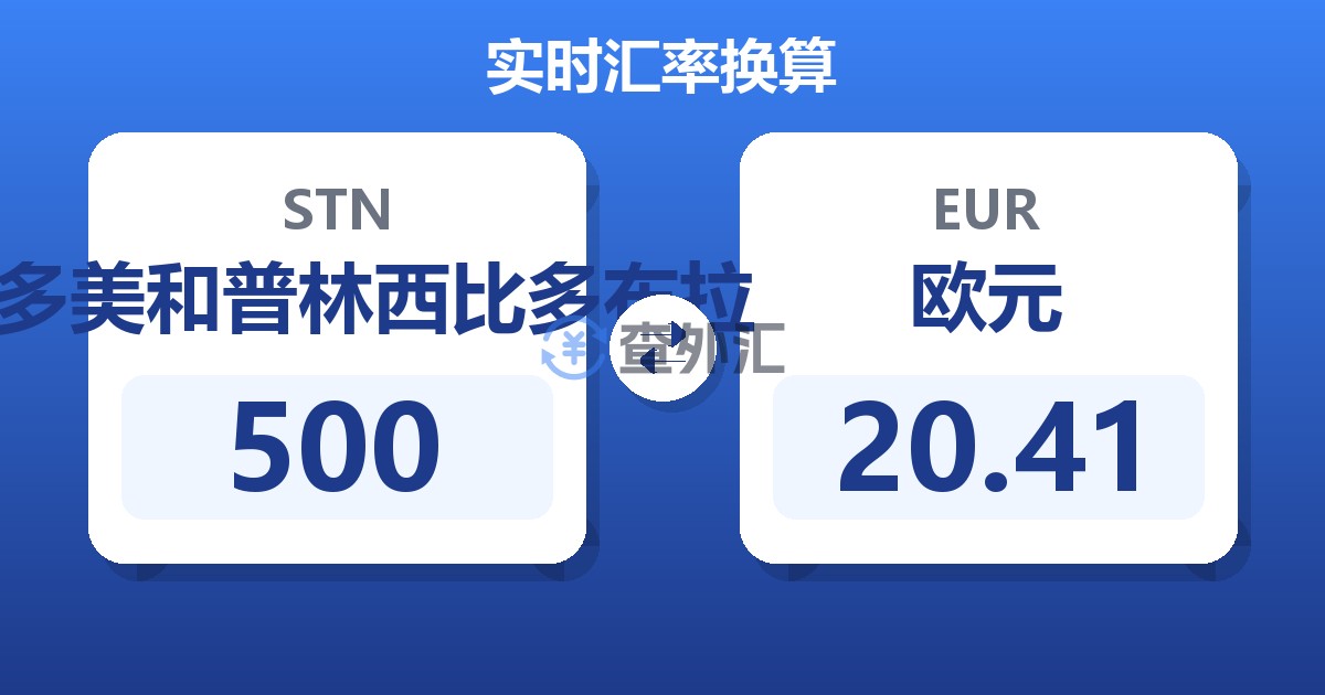 500圣多美和普林西比多布拉兑欧元