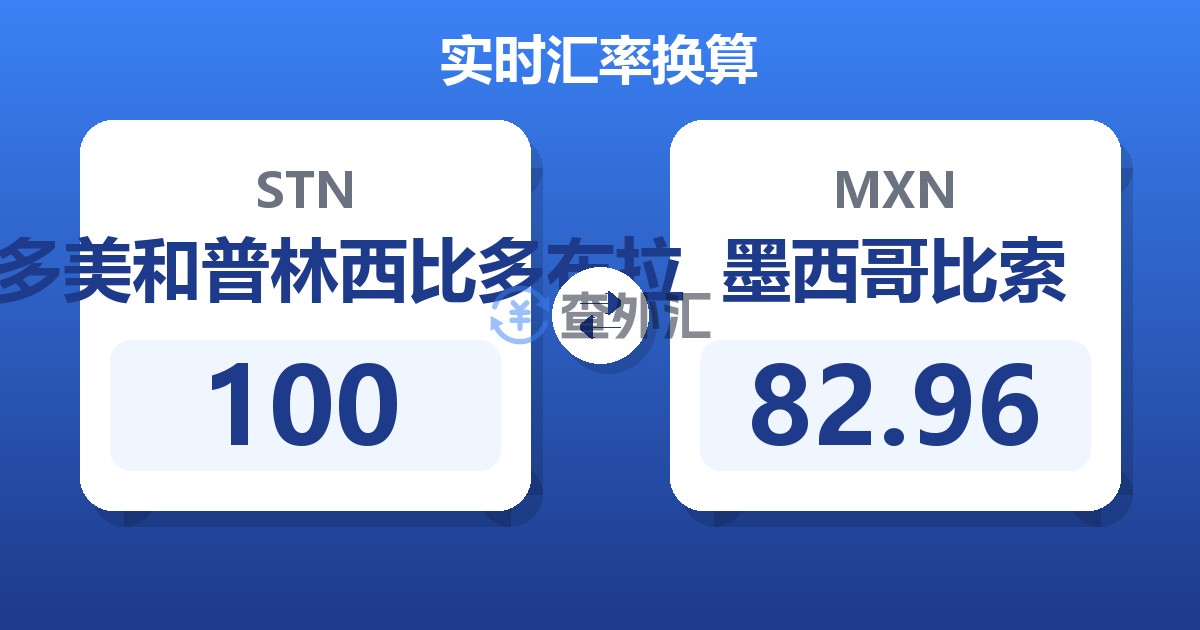 100圣多美和普林西比多布拉兑墨西哥比索