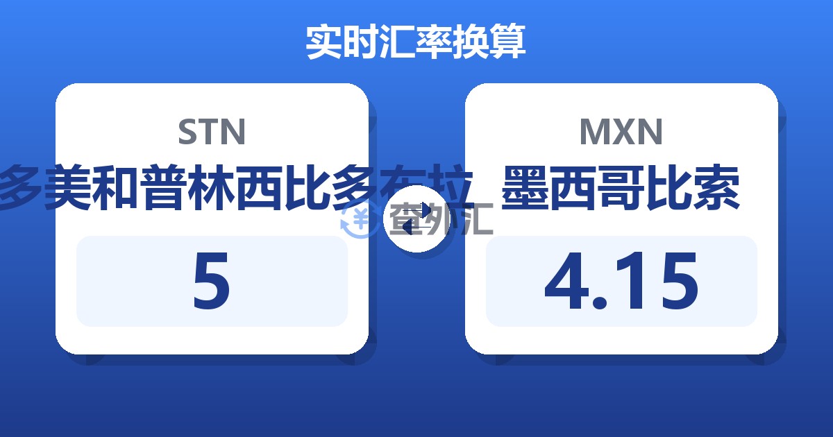 5圣多美和普林西比多布拉兑墨西哥比索