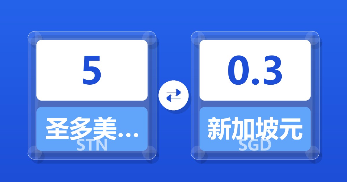 5圣多美和普林西比多布拉兑新加坡元