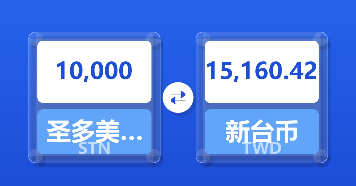 10,000圣多美和普林西比多布拉兑新台币