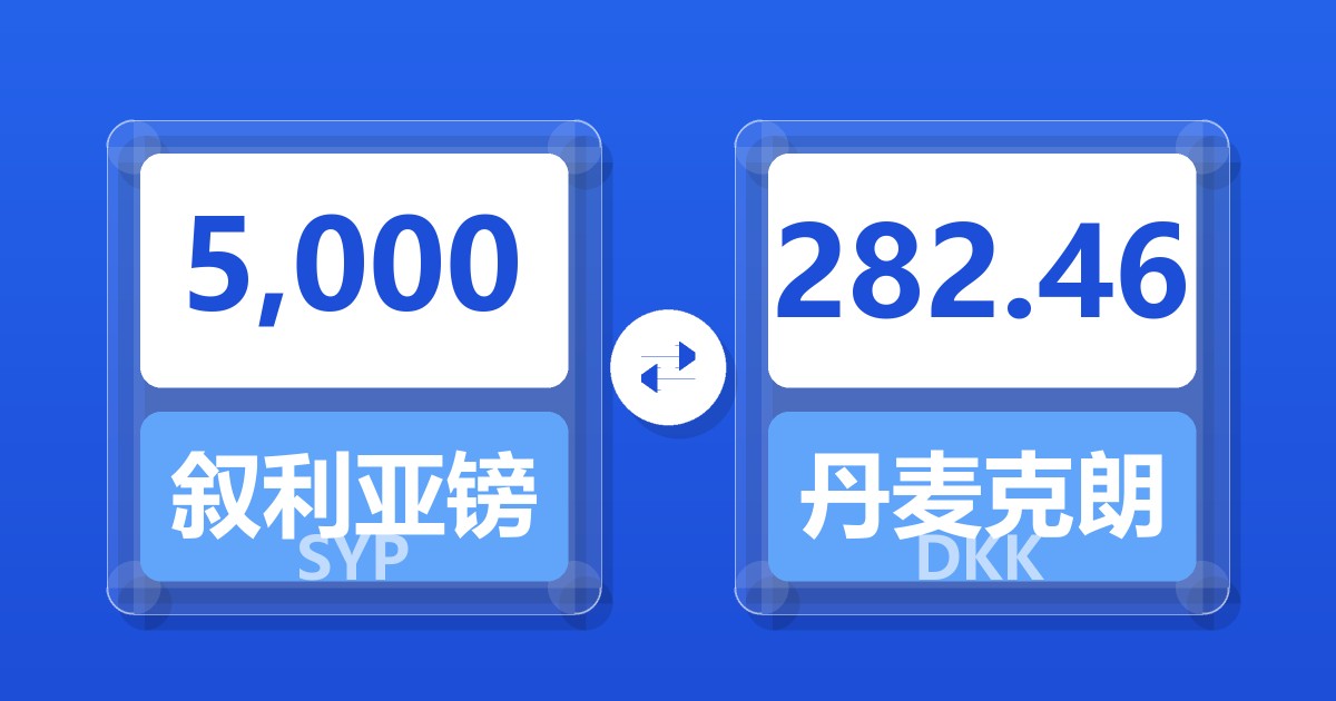 5,000叙利亚镑兑丹麦克朗